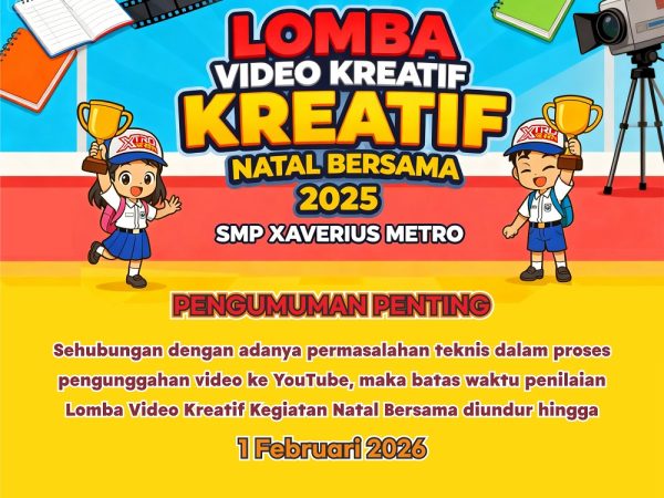 Video Peserta Lomba Video Kreatif Kegiatan Natal Bersama SMP Xaverius Metro 2025 Video Peserta Lomba Video Kreatif Kegiatan Natal Bersama SMP Xaverius Metro 2025