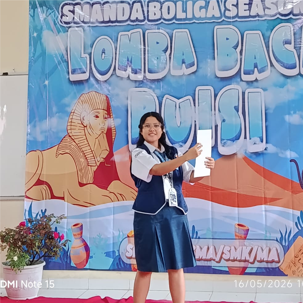 Almeyra Berliana Merta Naheswara Juara 2 Lomba Membaca Puisi SMANDA BOLIGA Season VII 2026