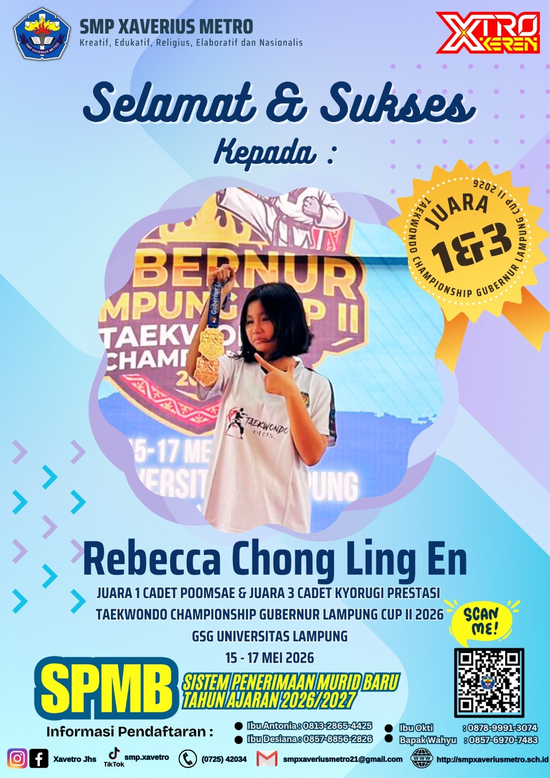 Rebecca Chong Ling En Juara Gubernur Lampung Cup II 2026